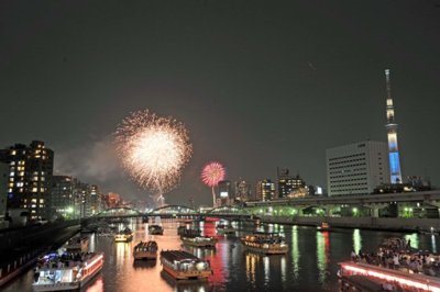 Sumidagawa fireworks festival at the end of July.