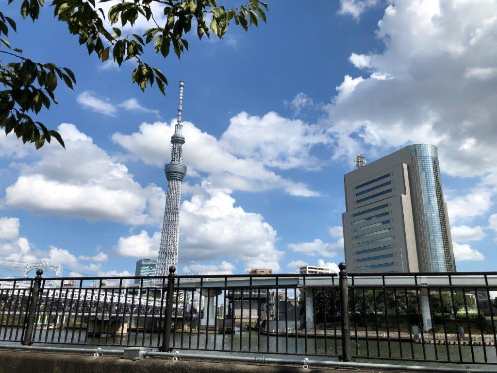 While looking at the Sky Tree on your right ...